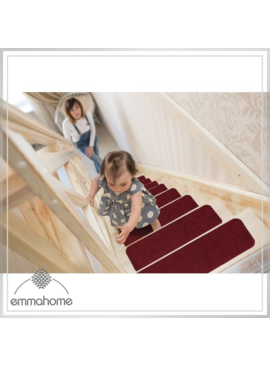 New Carpet Stair Treads NON-SLIP MACHINE WASHABLE Mats, 20x67cm, Rubberback