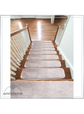 Microfiber Carpet Stair Treads NON-SLIP MACHINE WASHABLE Mats/Rugs, 20x55cm