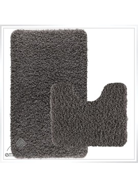 Luxurious Soft Shaggy Bath Mats Non-Slip Machine Washable 2 Piece Set Toilet Rug, Plain