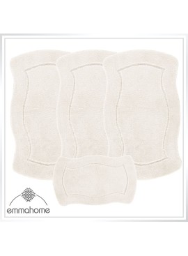 ROMANY GYPSY CARAVAN WASHABLE RUGS 4pcs SET MAT, SOFT PUFFY 25mm Thickness, Medium 75x125cm