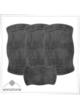 ROMANY GYPSY CARAVAN WASHABLE RUGS 4pcs SET MAT, SOFT PUFFY 25mm Thickness, Medium 75x125cm