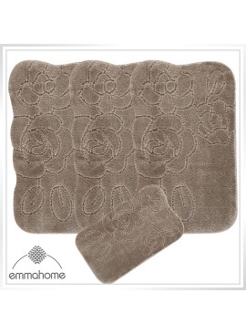 ROMANY GYPSY CARAVAN WASHABLE RUGS 4pcs SET MAT, SOFT SUNFLOWER 25mm Thickness, Medium 75x125cm