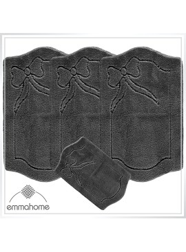 ROMANY GYPSY CARAVAN WASHABLE RUGS 4pcs SET MAT, SOFT LEAFY 25mm Thickness, Medium 75x125cm