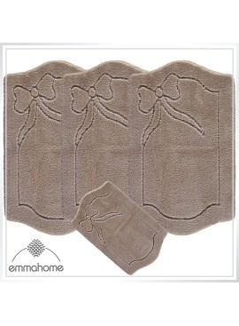 ROMANY GYPSY CARAVAN WASHABLE RUGS 4pcs SET MAT, SOFT LEAFY 25mm Thickness, Large 100x140cm