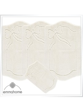 ROMANY GYPSY CARAVAN WASHABLE RUGS 4pcs SET MAT, SOFT LEAFY 25mm Thickness, Large 100x140cm