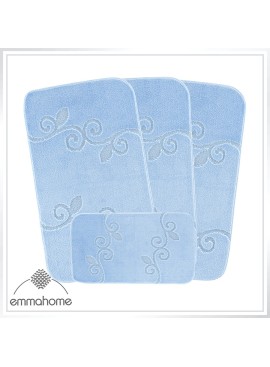 ROMANY GYPSY CARAVAN WASHABLE 4PCS MAT SET, CARAVAN TOURER SIZE 67X120CM, Lilly