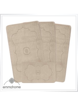 ROMANY GYPSY WASHABLE 4PCS MAT/RUG SET, CARAVAN/MOBILE HOME TOURER SIZES, 67X120CM, Hilal