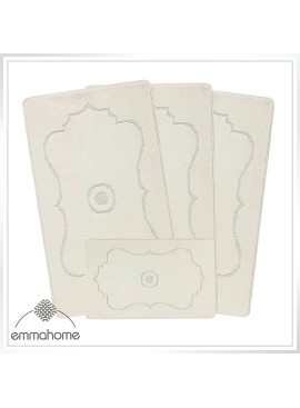 ROMANY GYPSY WASHABLE 4PCS MAT/RUG SET, CARAVAN/MOBILE HOME TOURER SIZES, 67X120CM, Hilal