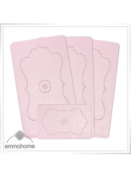 ROMANY GYPSY WASHABLE 4PCS MAT/RUG SET, CARAVAN/MOBILE HOME TOURER SIZES, 67X120CM, Hilal