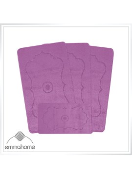 ROMANY GYPSY WASHABLE 4PCS MAT/RUG SET, CARAVAN/MOBILE HOME TOURER SIZES, 67X120CM, Hilal