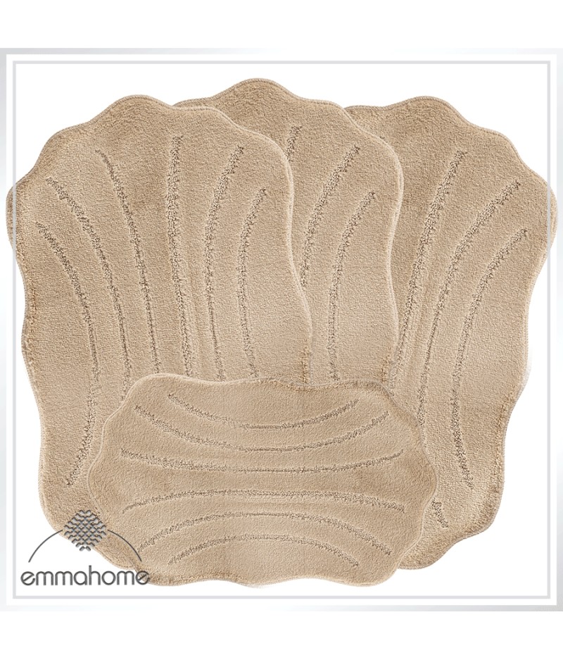 ROMANY GYPSY CARAVAN WASHABLE MATS 4pcs SET, Mussel Tuorier Size ROMANY GYPSY CARAVAN WASHABLE MATS 4pcs SET, Mussel Tuorier Size