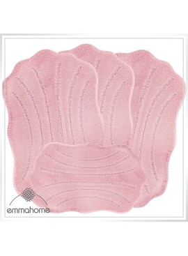 ROMANY GYPSY CARAVAN WASHABLE MATS 4pcs SET, Mussel Tuorier Size