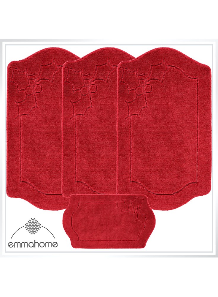 ROMANY GYPSY CARAVAN WASHABLE MATS 4pcs SET, Holly Tuorier Size ROMANY GYPSY CARAVAN WASHABLE MATS 4pcs SET, Holly Tuorier Size