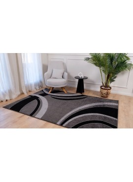 Luxury Laser Cutting Rugs Carpets Bedroom Living Room Hallway Runner, MURANO-GREY/BLUE-9161B