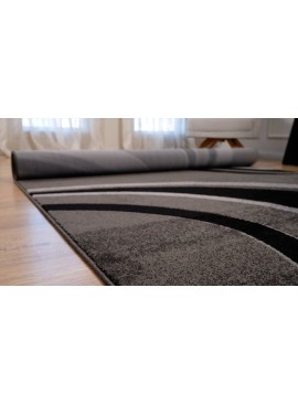 Luxury Laser Cutting Rugs Carpets Bedroom Living Room Hallway Runner, MURANO-GREY/BLUE-9161B